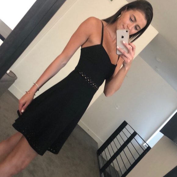 black dress with hole in the middle